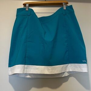 Stylish Teal and White Golf Mini Skort